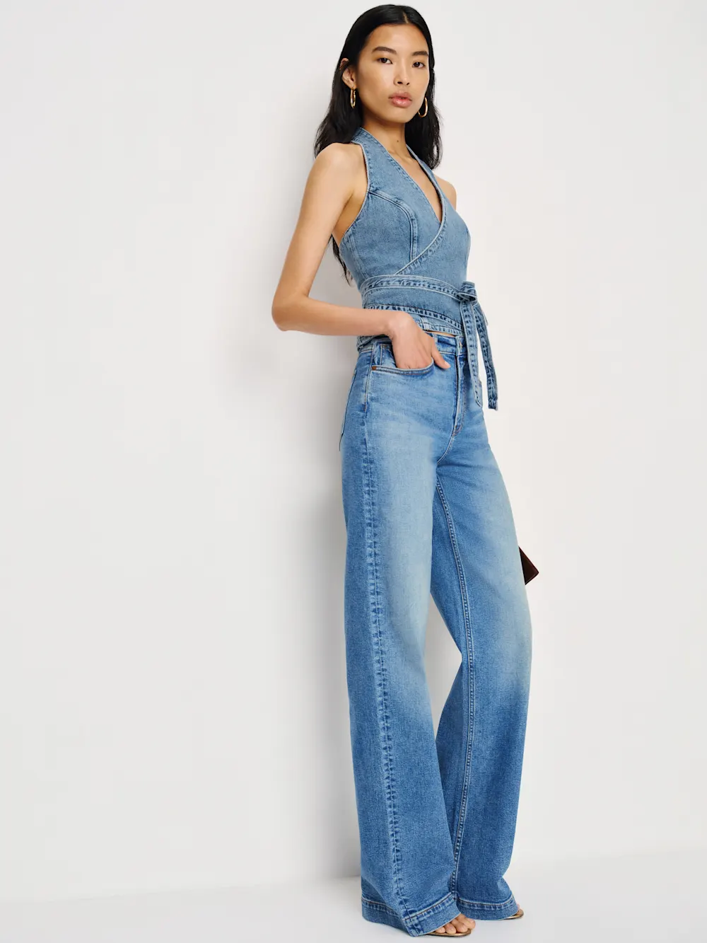 Bex Super Stretch High Rise Wide Leg Jeans