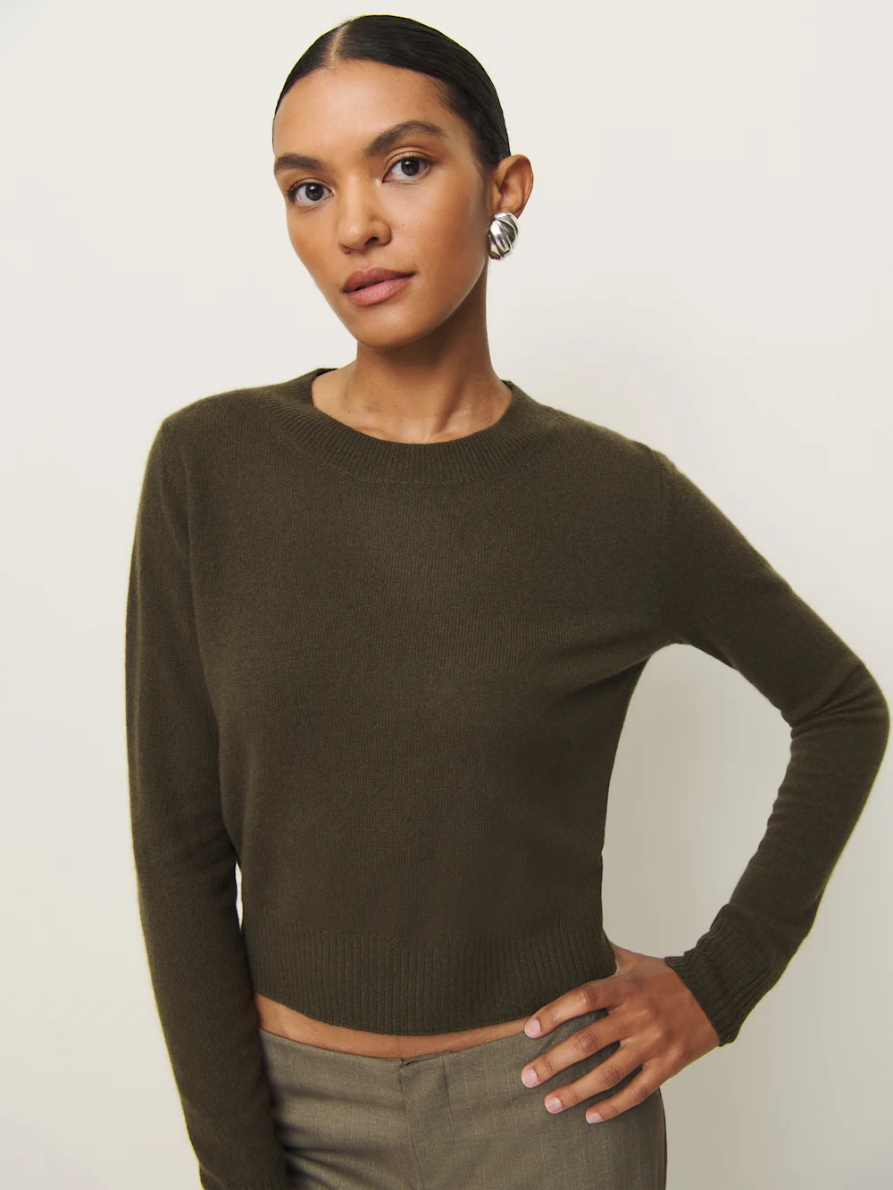 Dana Cashmere Crew Sweater 1 Dana Cashmere Crew Sweater