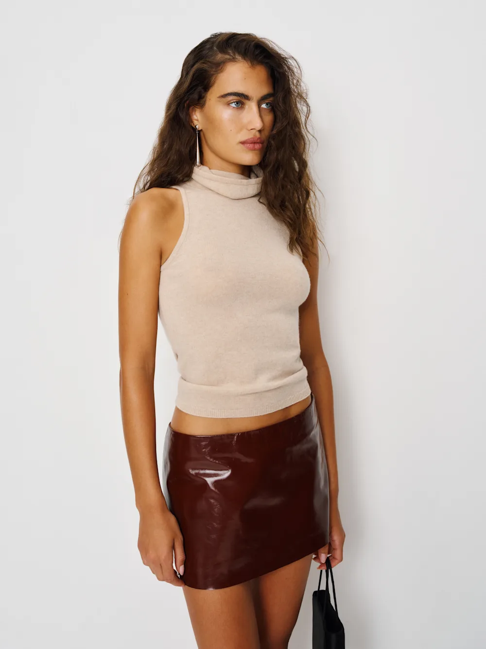 Veda Carla Low Waist Leather Skirt 2 Veda Carla Low Waist Leather Skirt