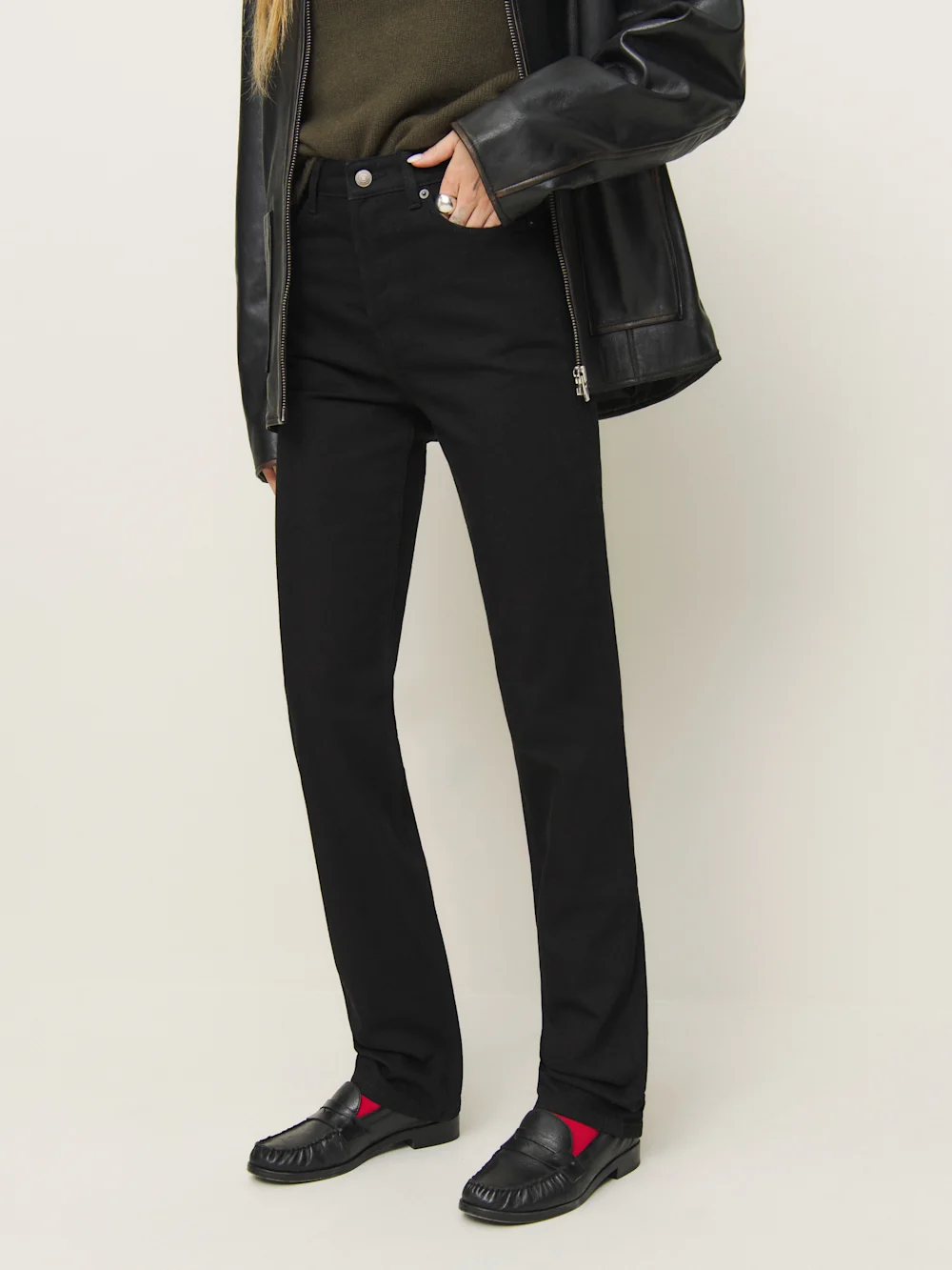 Cynthia High Rise Straight Long Jeans 1 Cynthia High Rise Straight Long Jeans