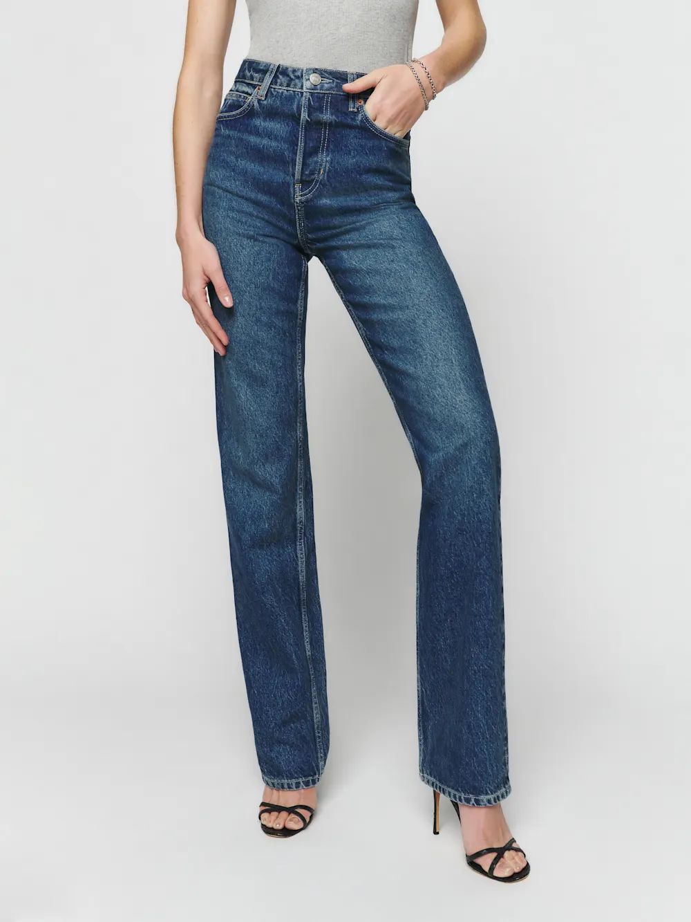 Cynthia High Rise Straight Long Jeans 1 Cynthia High Rise Straight Long Jeans