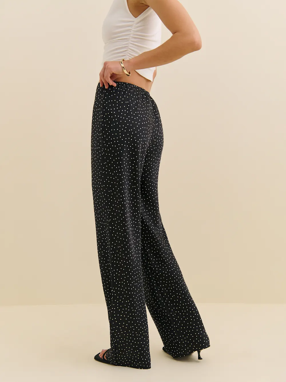 Gale Satin Mid Rise Bias Pant 3 Gale Satin Mid Rise Bias Pant