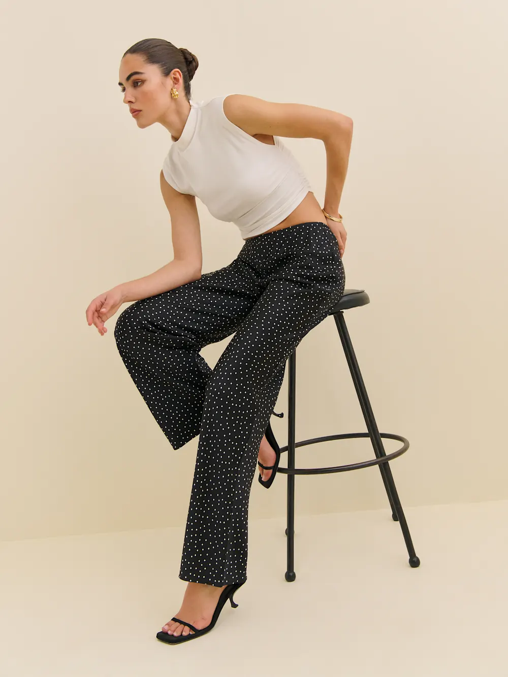 Gale Satin Mid Rise Bias Pant 4 Gale Satin Mid Rise Bias Pant