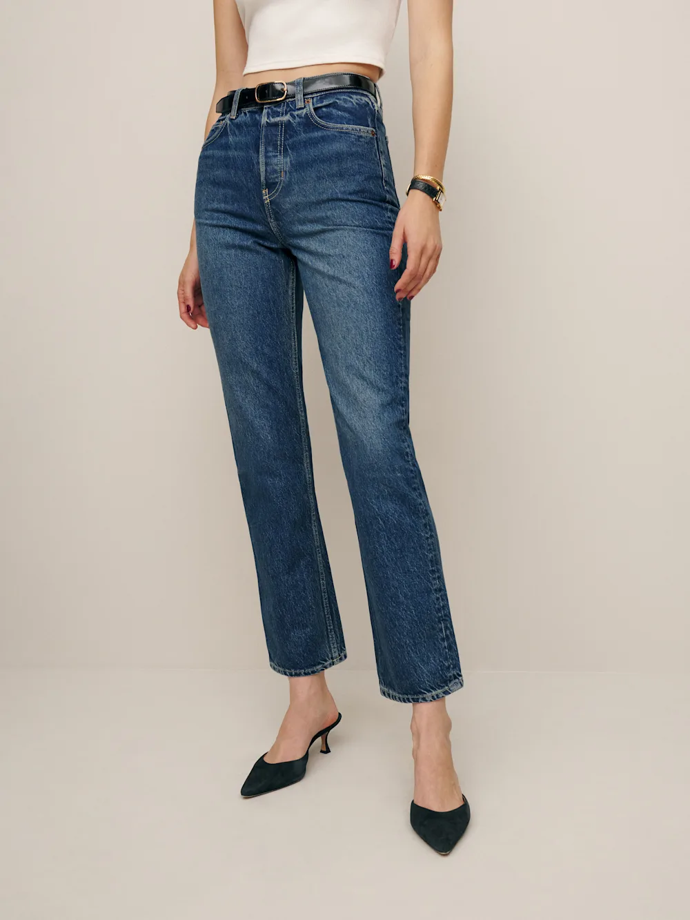 Cynthia High Rise Straight Cropped Jeans 1 Cynthia High Rise Straight Cropped Jeans