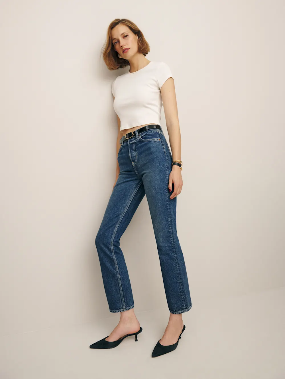 Cynthia High Rise Straight Cropped Jeans 2 Cynthia High Rise Straight Cropped Jeans