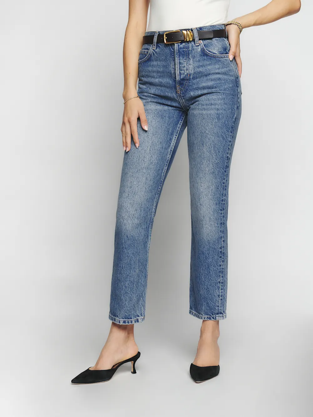 Cynthia High Rise Straight Cropped Jeans 1 Cynthia High Rise Straight Cropped Jeans