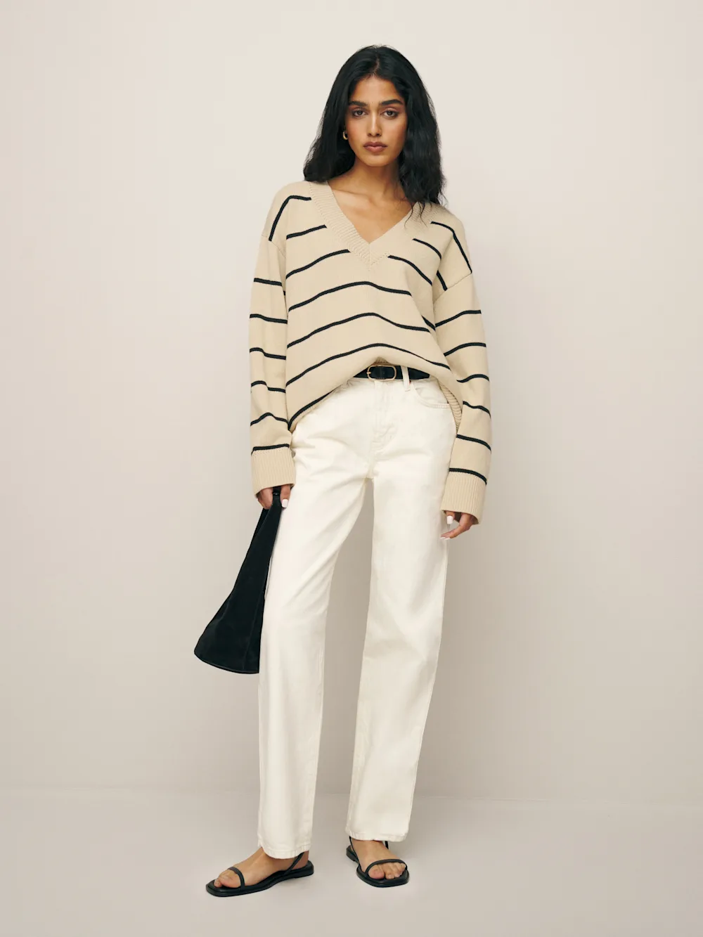 Sienna Oversized Cotton V Neck Sweater 4 Sienna Oversized Cotton V Neck Sweater