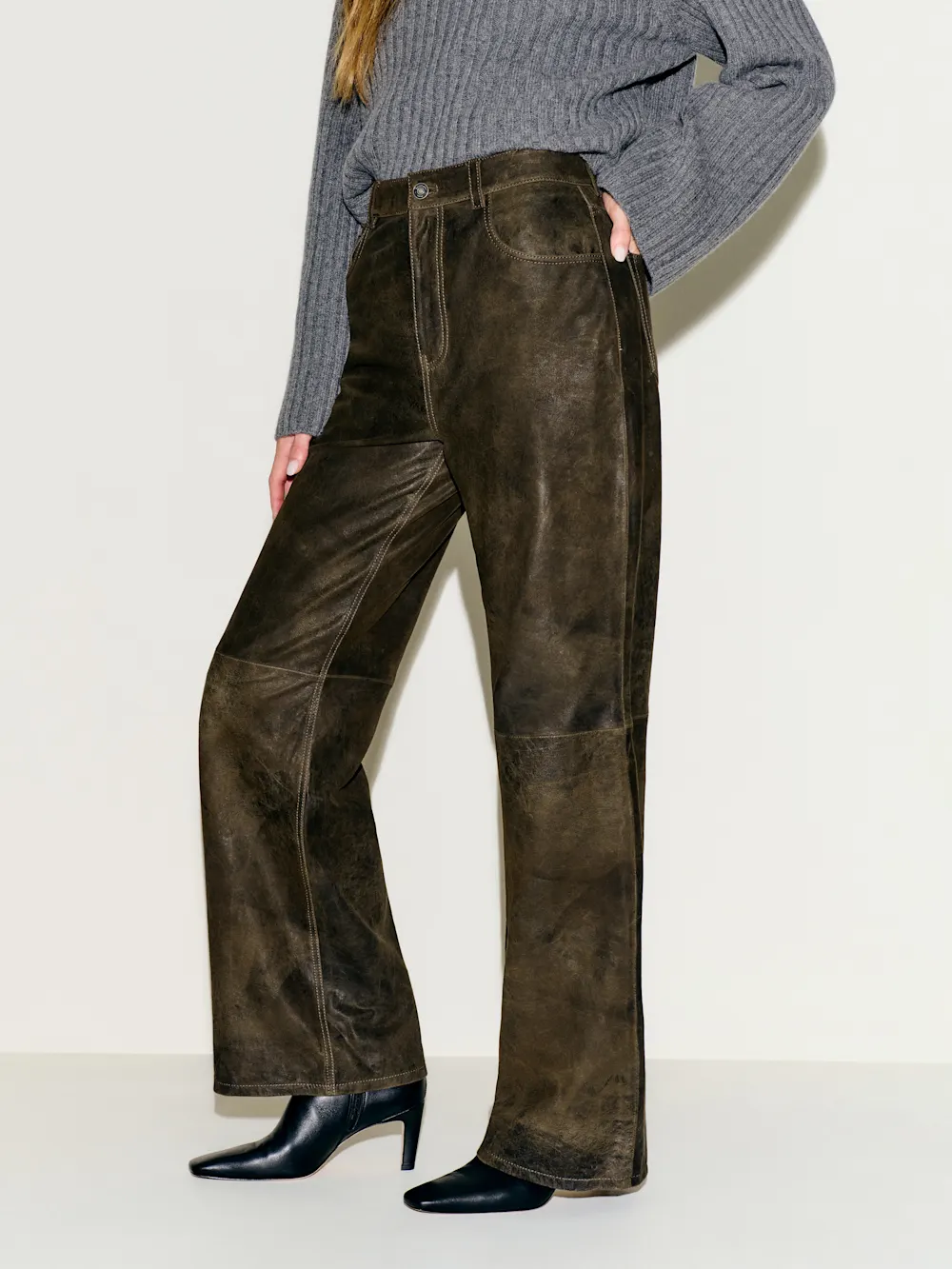 Veda Kennedy Wide Leg Leather Pant 2 Veda Kennedy Wide Leg Leather Pant